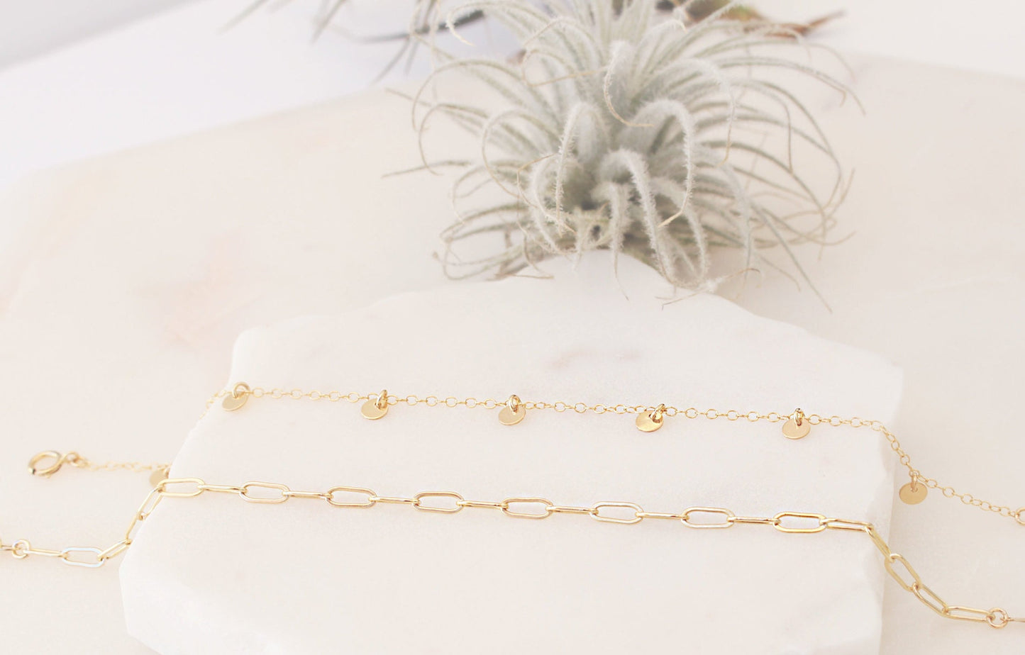 Dainty Gold Disc Bracelet - 14k Gold Filled, 4mm Disc