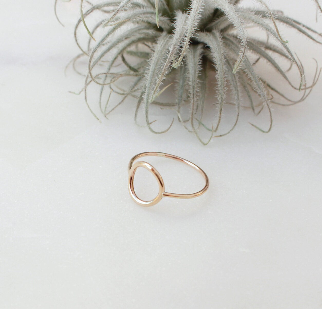 Gold Circle Ring - 14K Gold Filled, 10mm O Ring
