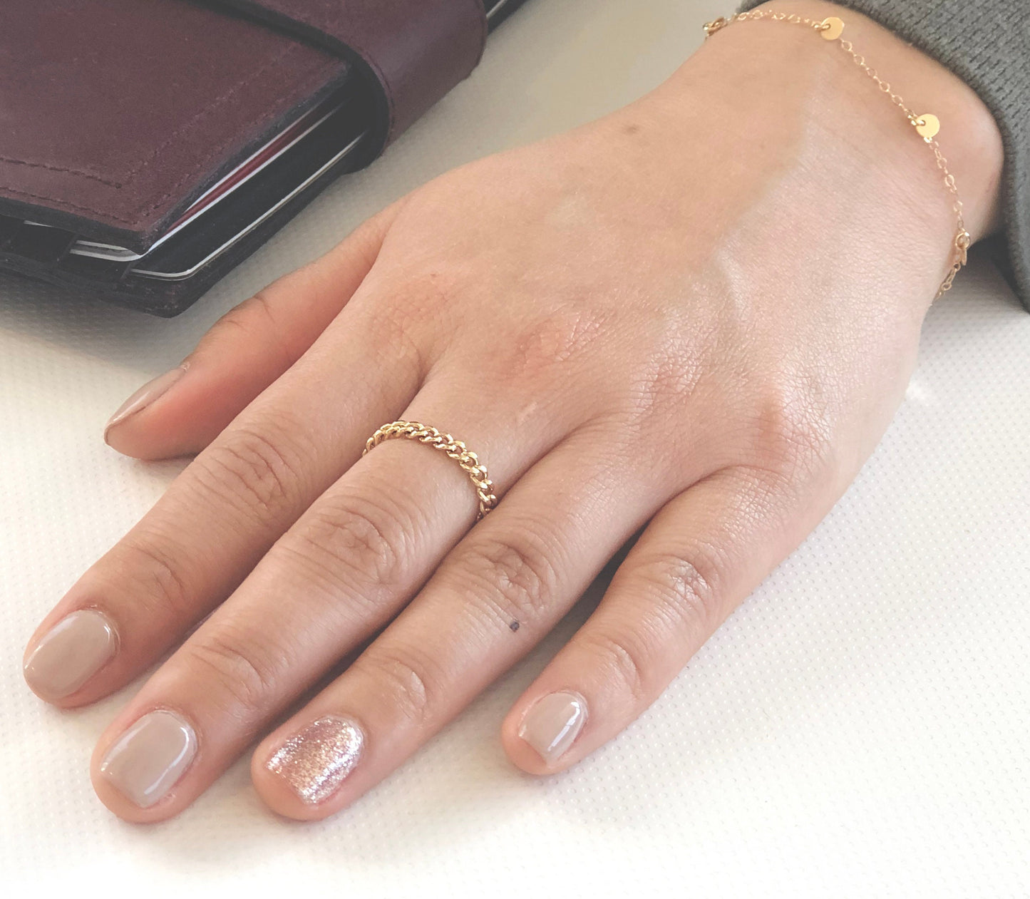 Dainty Gold Disc Bracelet - 14k Gold Filled, 4mm Disc