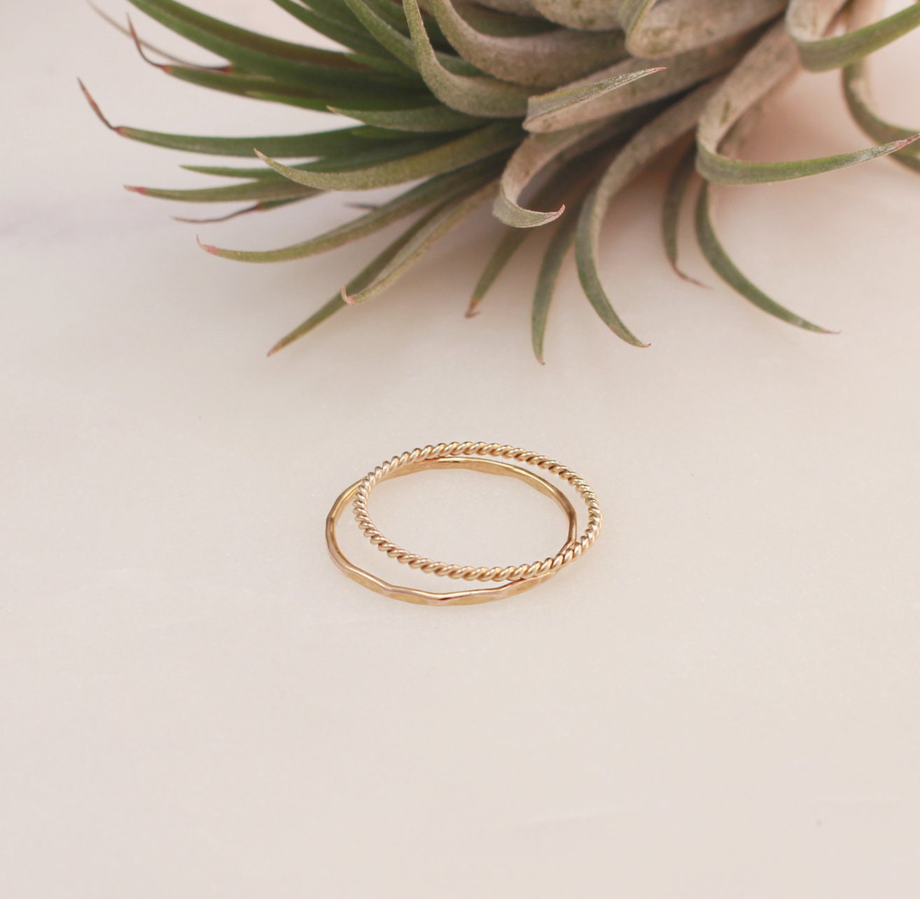 Twisted 1mm Ring - 14K Gold Filled, Layering, Stacking