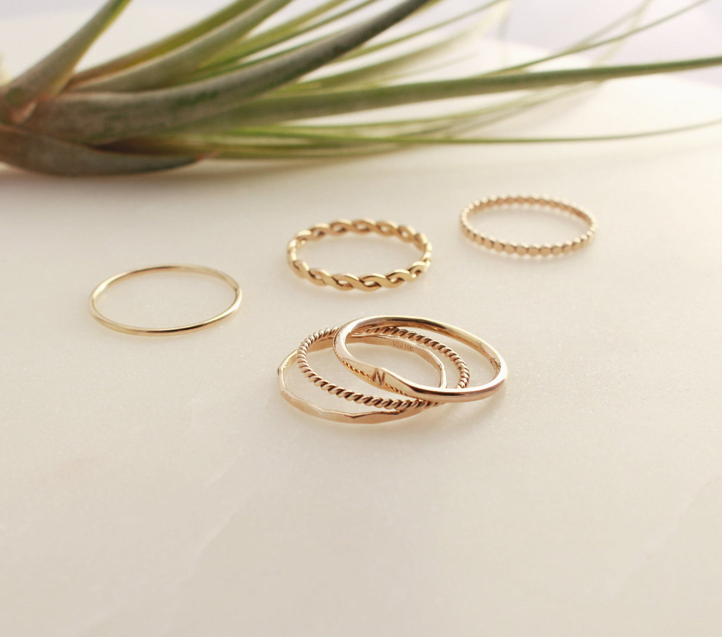 Twisted 1mm Ring - 14K Gold Filled, Layering, Stacking