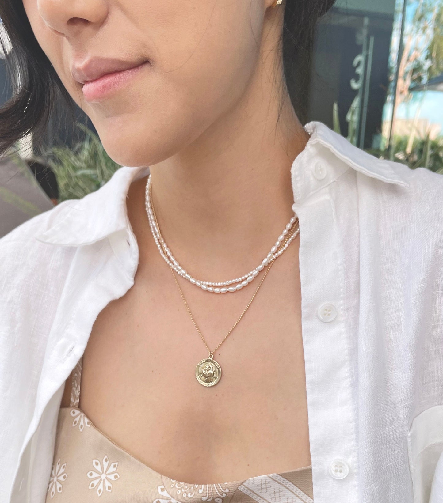 Tiny Potato Pearl Necklace - 14k Gold Filled Clasp & Extender, 2mm White Freshwater Potato Pearl, Seed Pearl