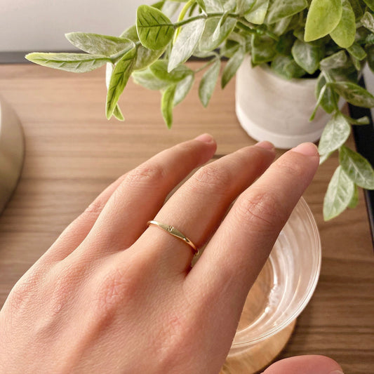 Signet Initial Ring  - 14k Gold Filled 1.5mm Thick Ring, Sans Serif Font  1mm - 1.5mm Uppercase/Lowercase, Personalized, Monogram, Stackable
