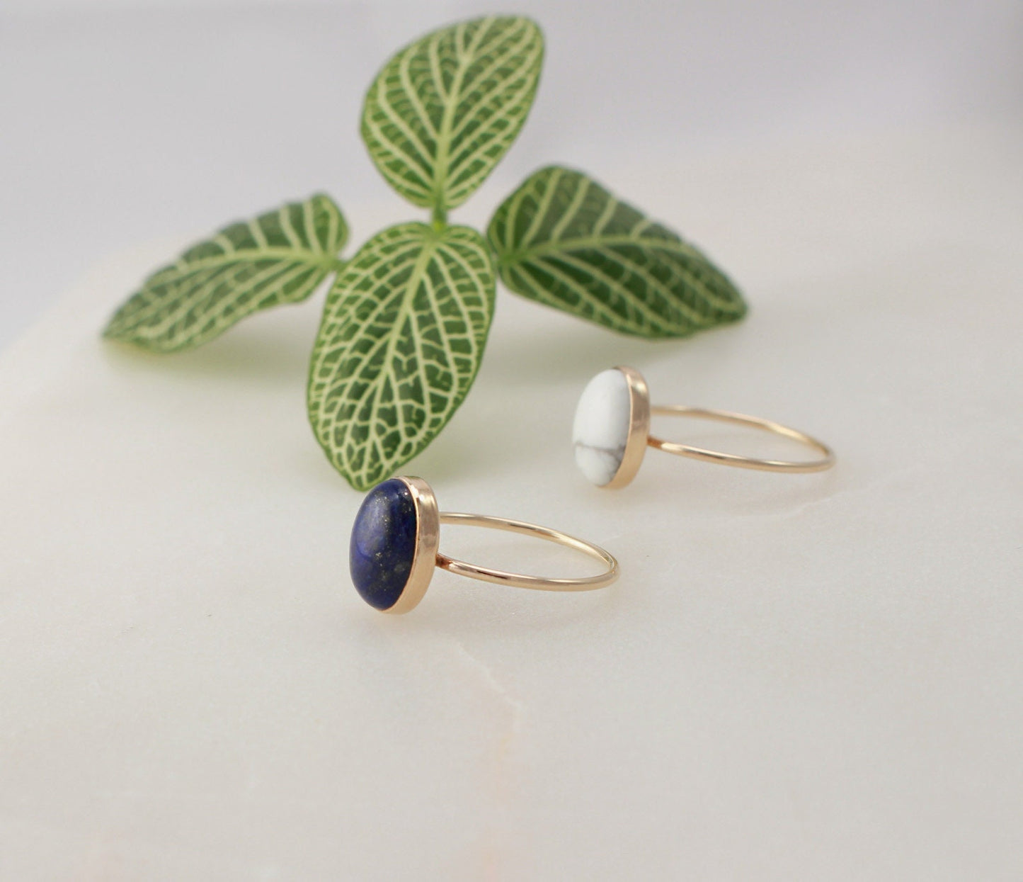 Oval Lapis Ring - 14K Gold Filled, 8x10mm Oval Lapis Lazuli, 1mm Gold Filled Ring