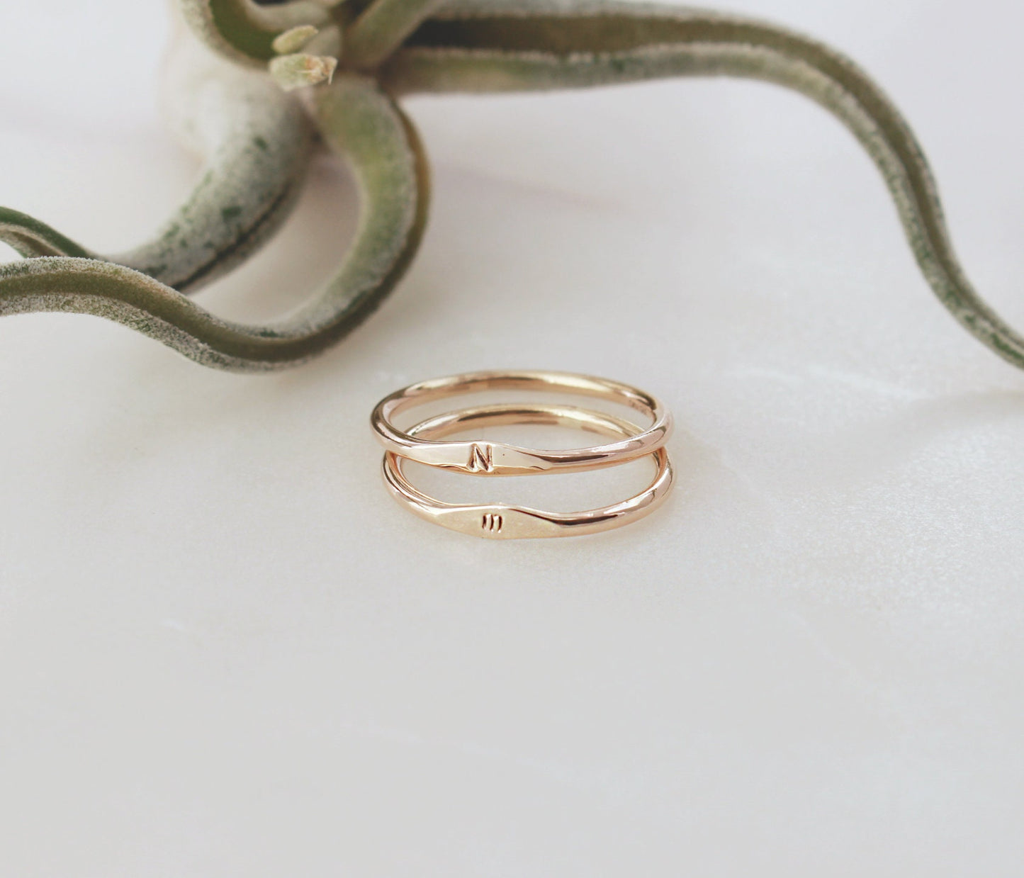 Signet Initial Ring  - 14k Gold Filled 1.5mm Thick Ring, Sans Serif Font  1mm - 1.5mm Uppercase/Lowercase, Personalized, Monogram, Stackable